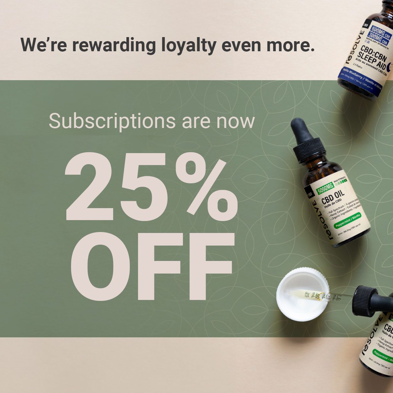 Subscriptions are now 25% off Banner